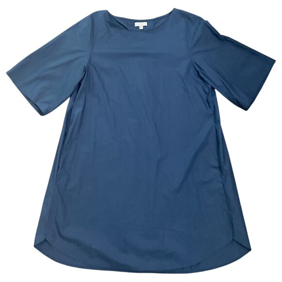 Cos Womens Lagenlook Cotton Dress/Top Size L Navy Blue Minimal Oversized - Picture 1 of 9